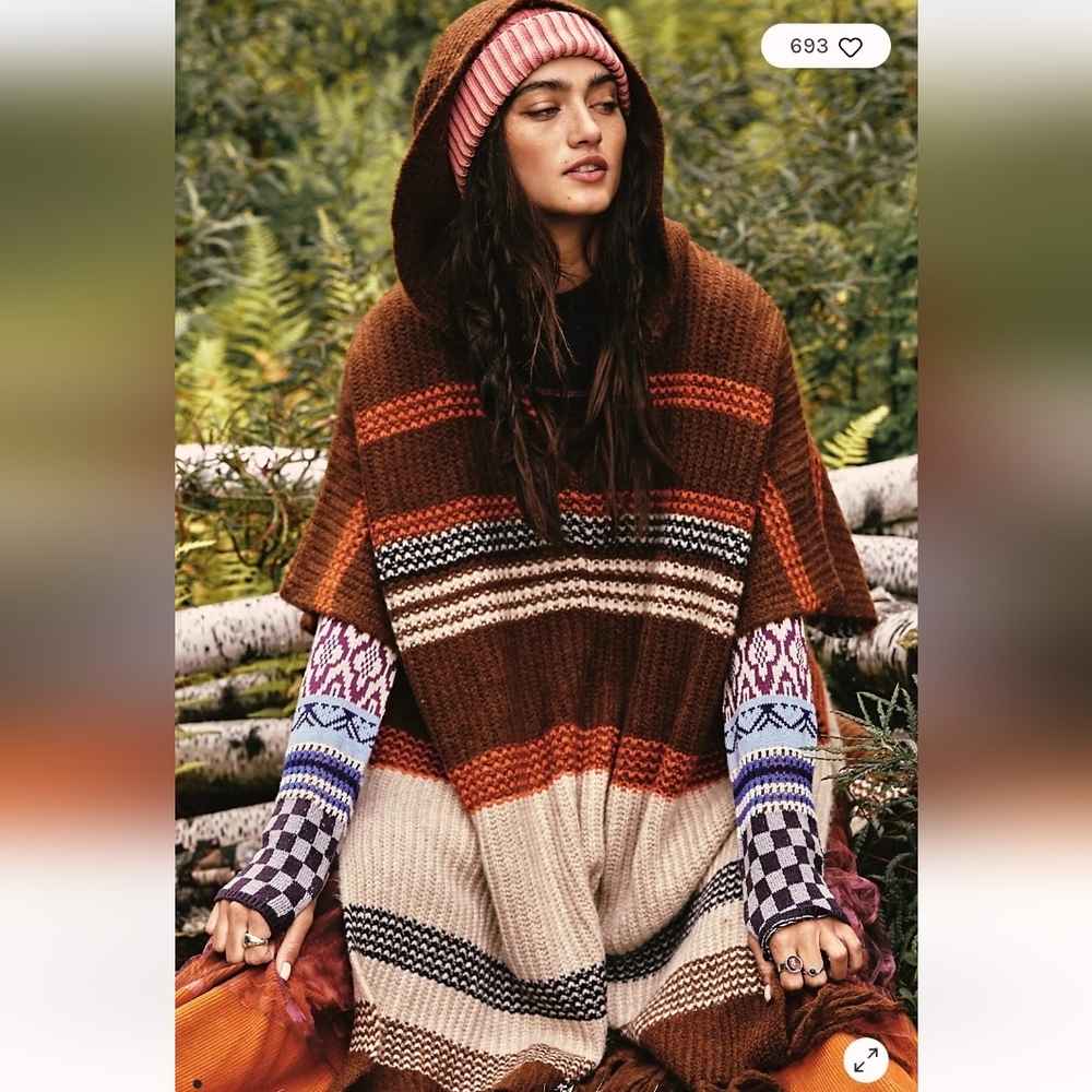 Free People Leslie Poncho